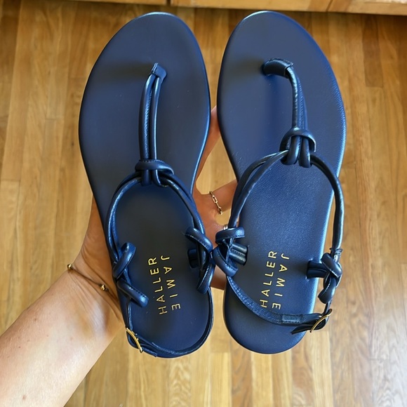 Jamie Haller Knot Sandal Navy Blue - Picture 9 of 10